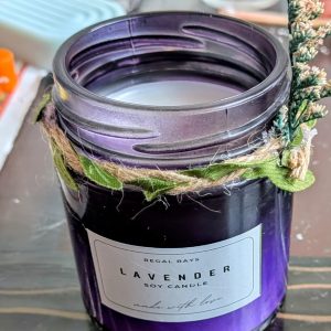 Lavender blue jar candle