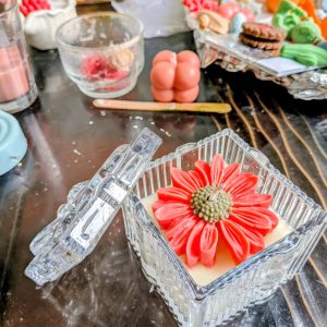 Glass gift jar candle