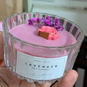 Lavender rose mini jar candle