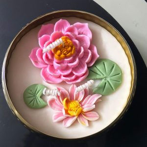 Round Urli bowl candle big