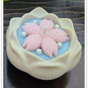 Ceramic flower jar candle