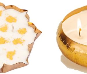 Mix Urli candle set, 2 pcs ( Round & lotus urli)